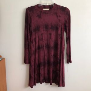 Red long sleeve dress